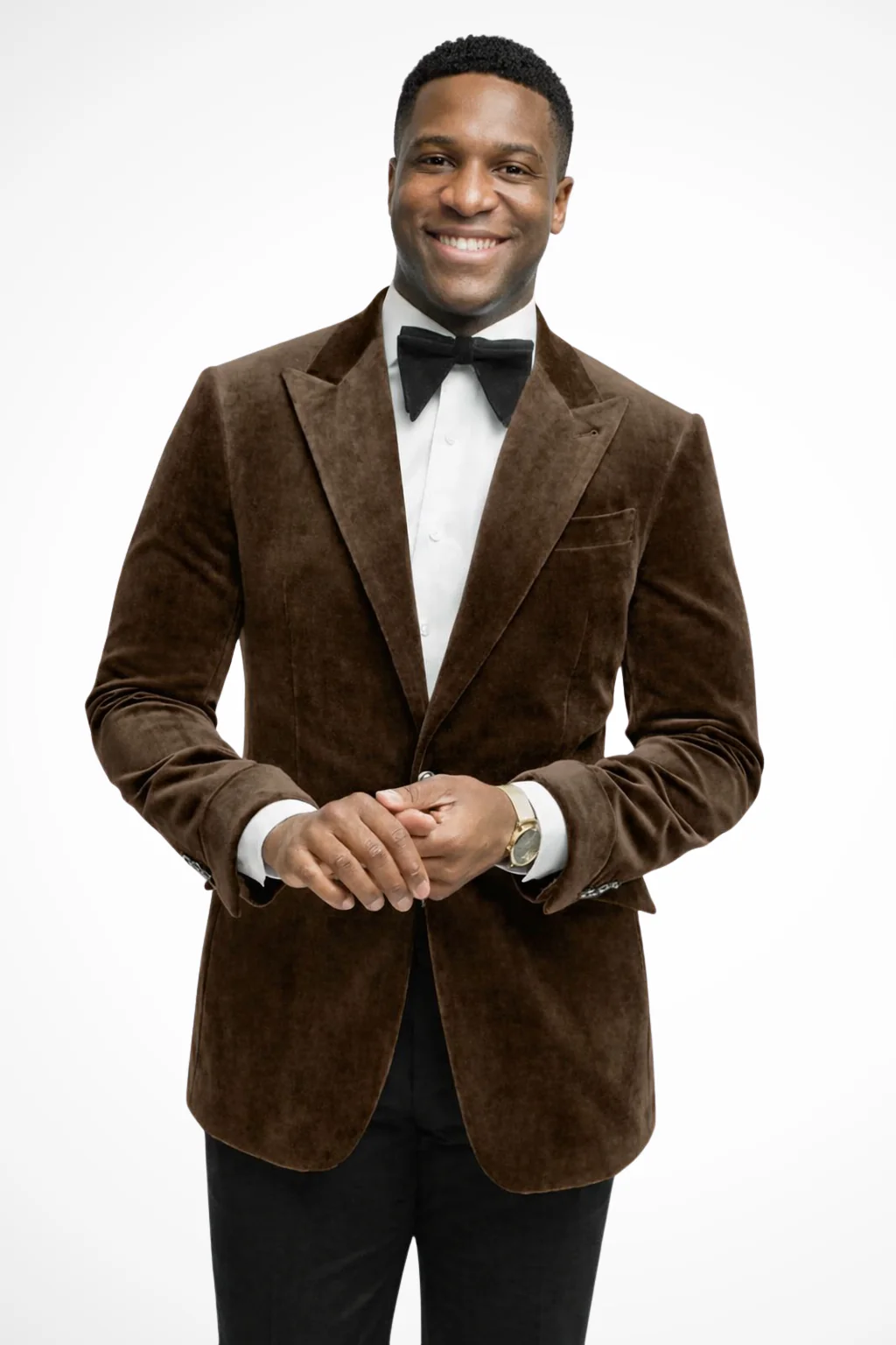 Jasper | Men Peak Lapel Velvet Tailored Fit Wedding Guest Blazer - Image 4