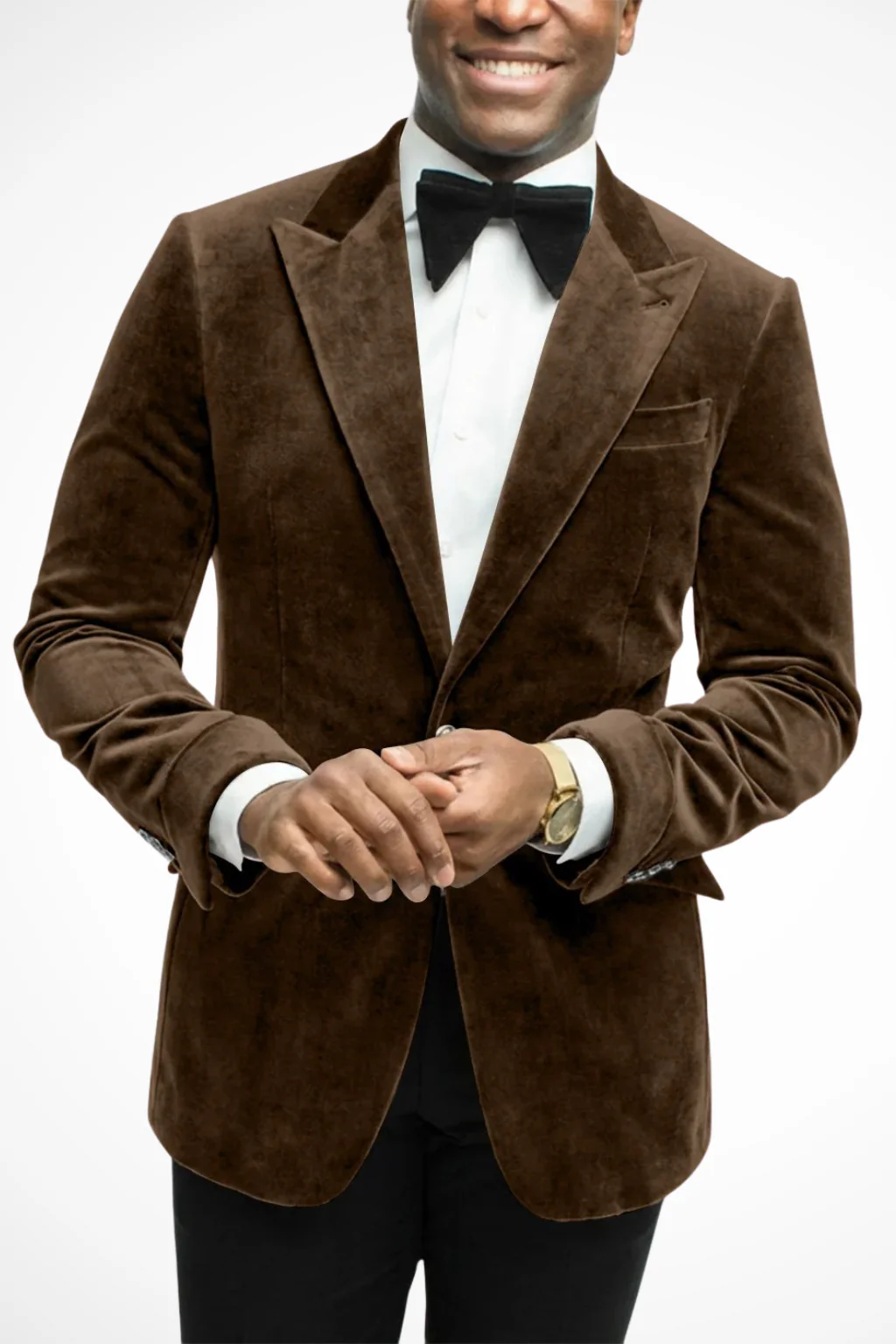 Jasper | Men Peak Lapel Velvet Tailored Fit Wedding Guest Blazer - Image 5