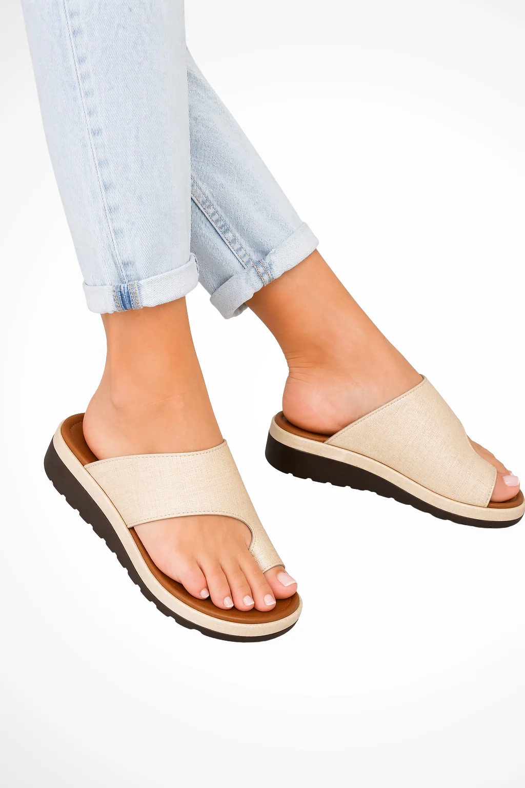 Josephine | Women Platform Toe Post Summer Sandal Slides - Image 6