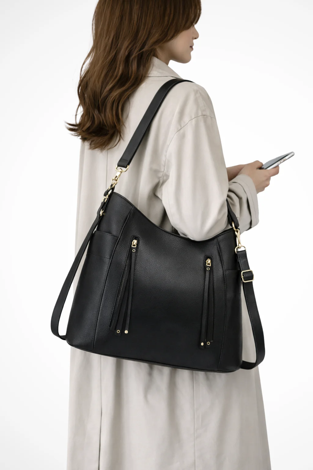 Kova | Women Large Detail Hobo Versatile Everyday Shoulder Bag - Image 4