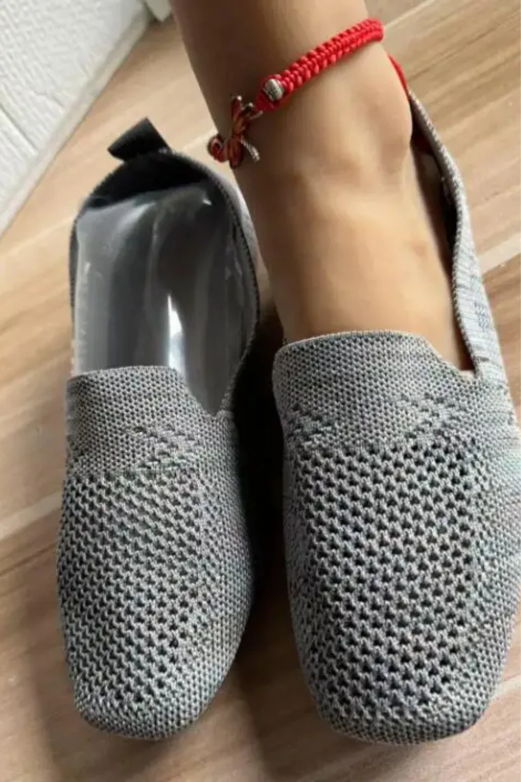 Laurentia | Women Square Toe Knit Mesh Slip On Ballet Flats - Image 13