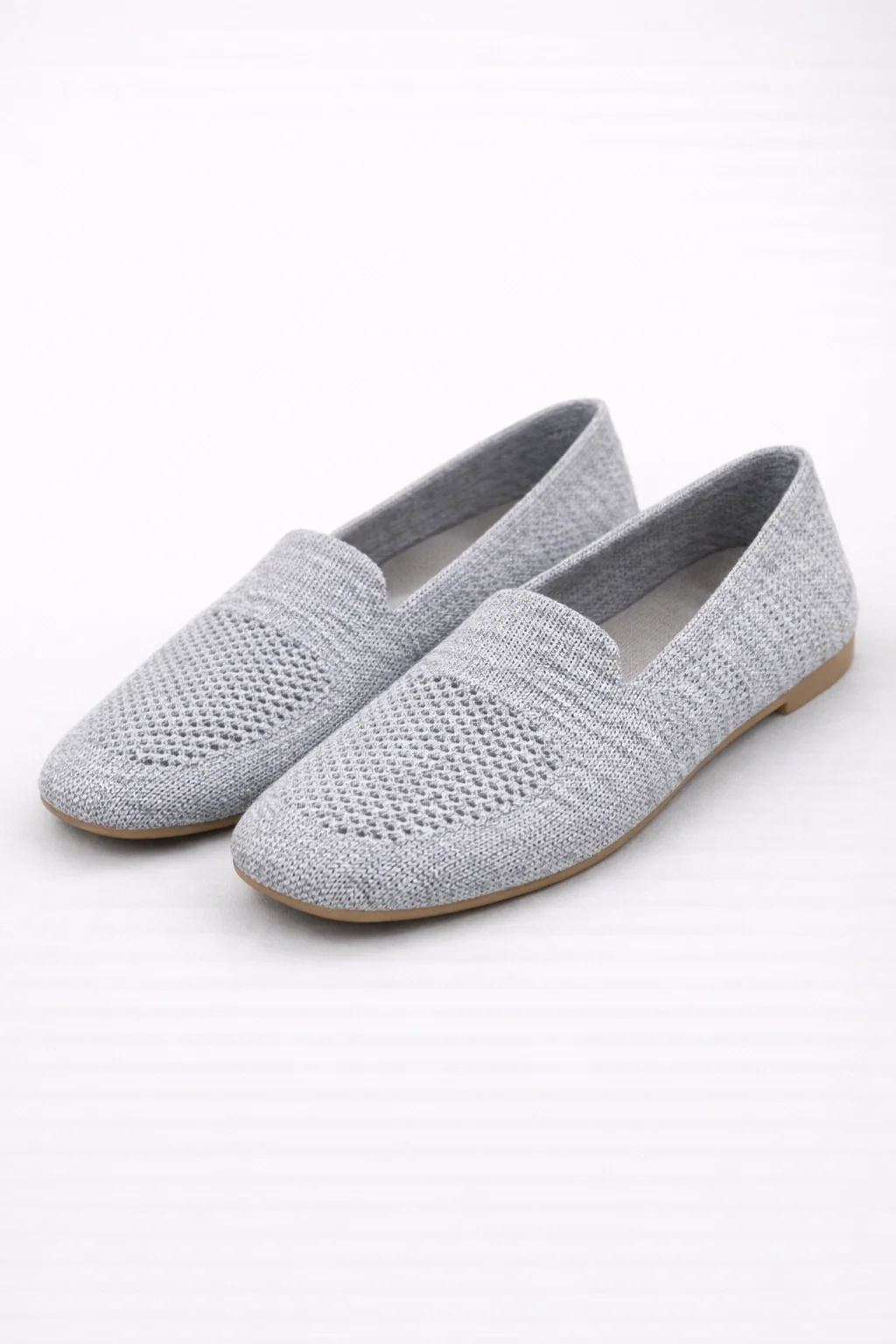 Laurentia | Women Square Toe Knit Mesh Slip On Ballet Flats - Image 3