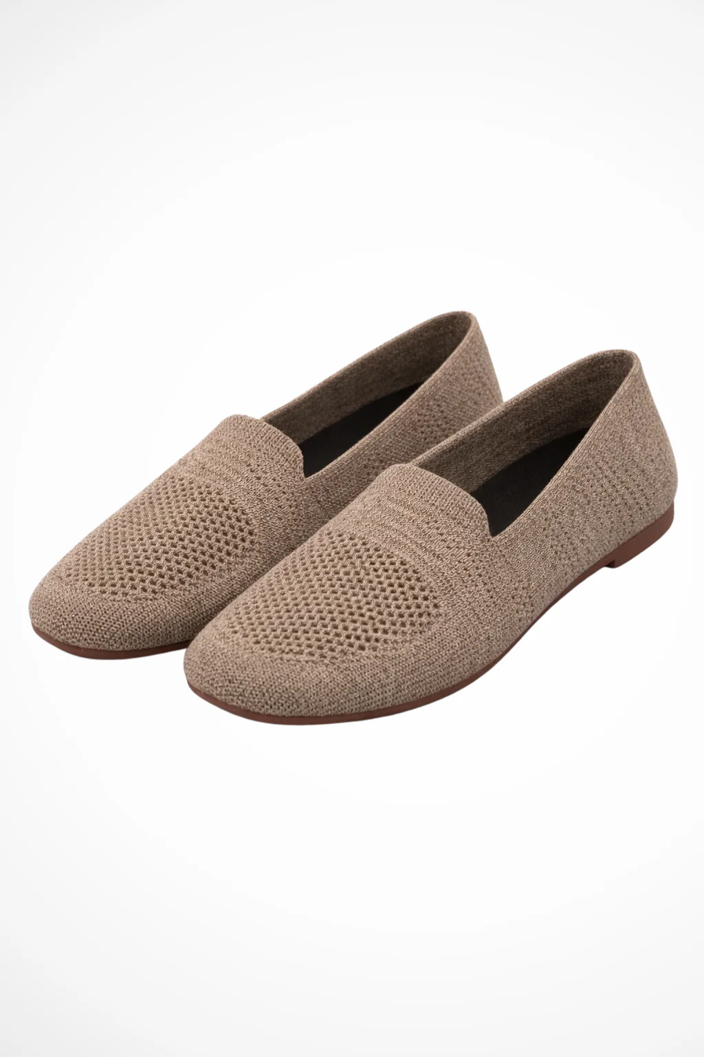 Laurentia | Women Square Toe Knit Mesh Slip On Ballet Flats - Image 6