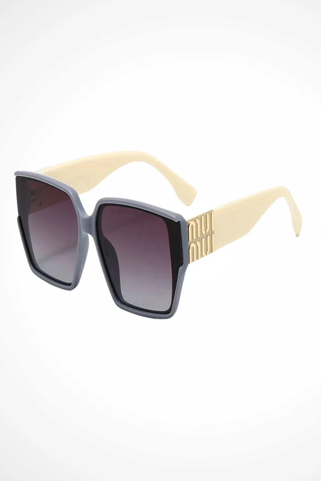 Lysandra | Women Oversized Square Gold Detail Sunglasses - Image 10