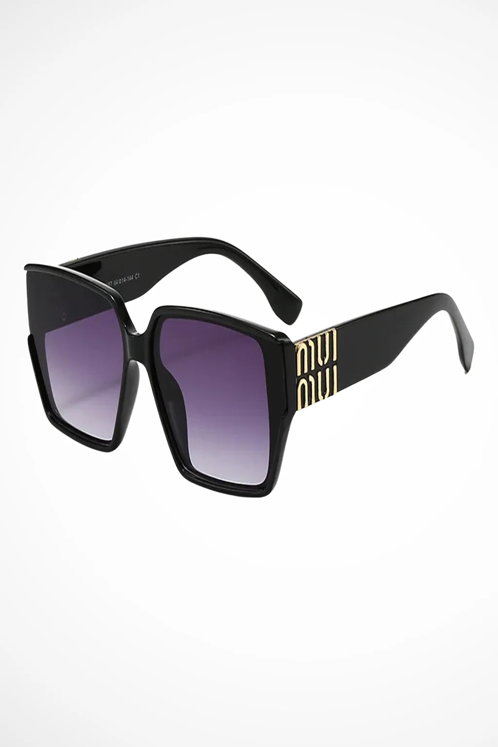 Lysandra | Women Oversized Square Gold Detail Sunglasses - Image 4