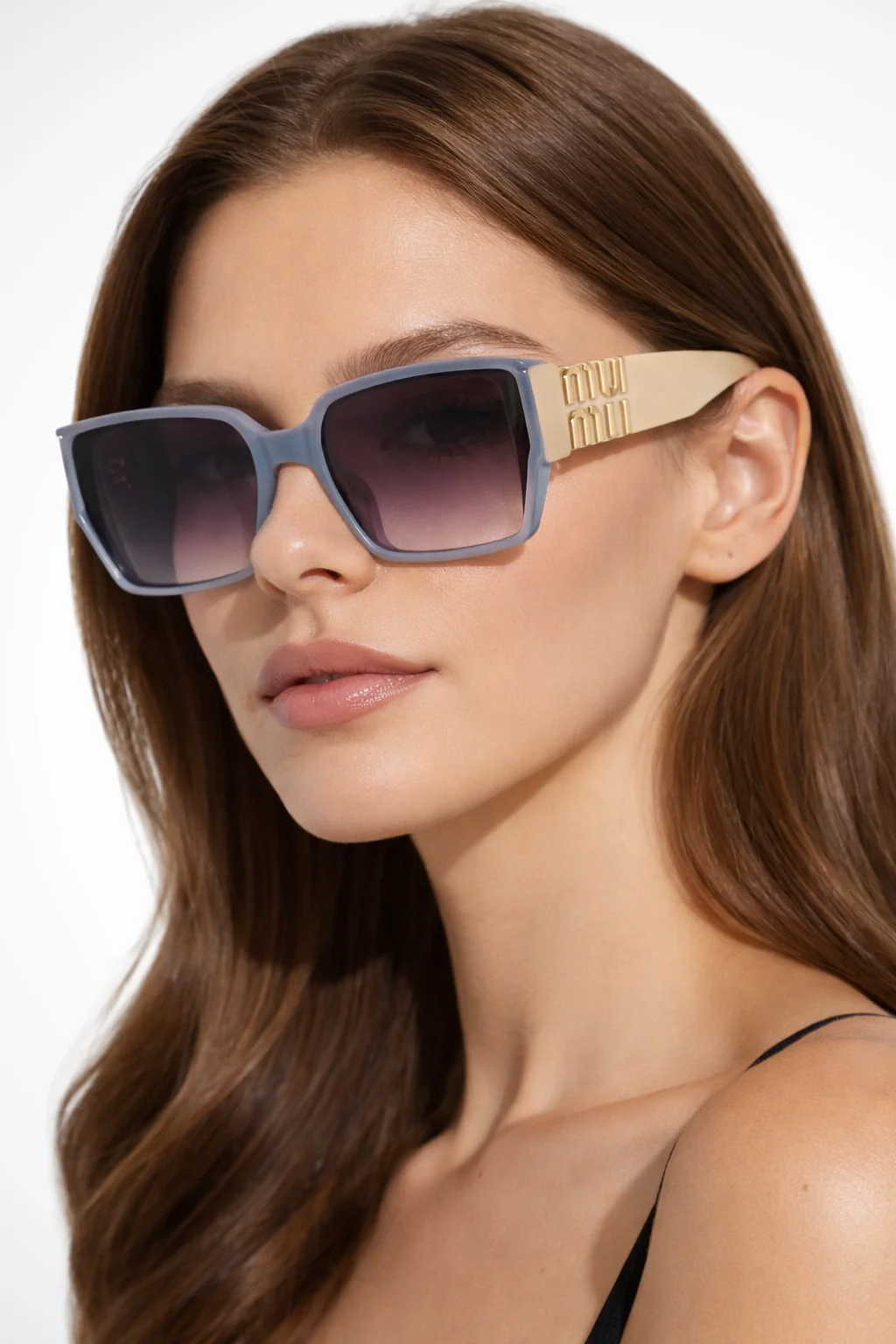 Lysandra | Women Oversized Square Gold Detail Sunglasses - Image 9