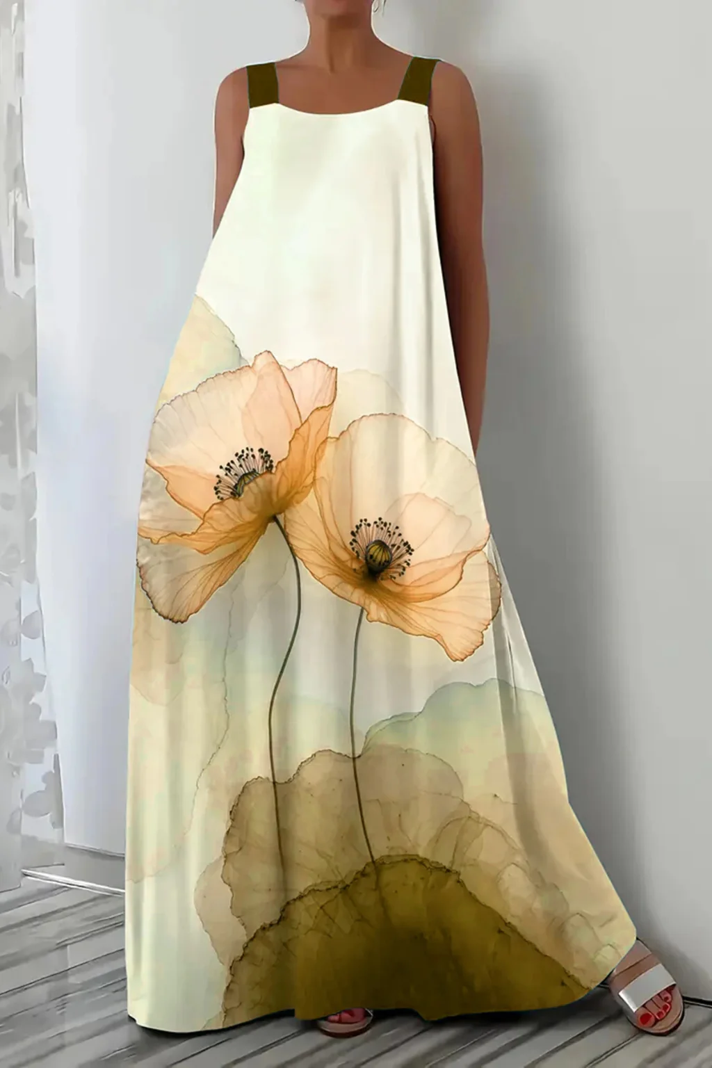 Mabel | Women Floral Print Sleeveless Summer Maxi Dress - Image 10