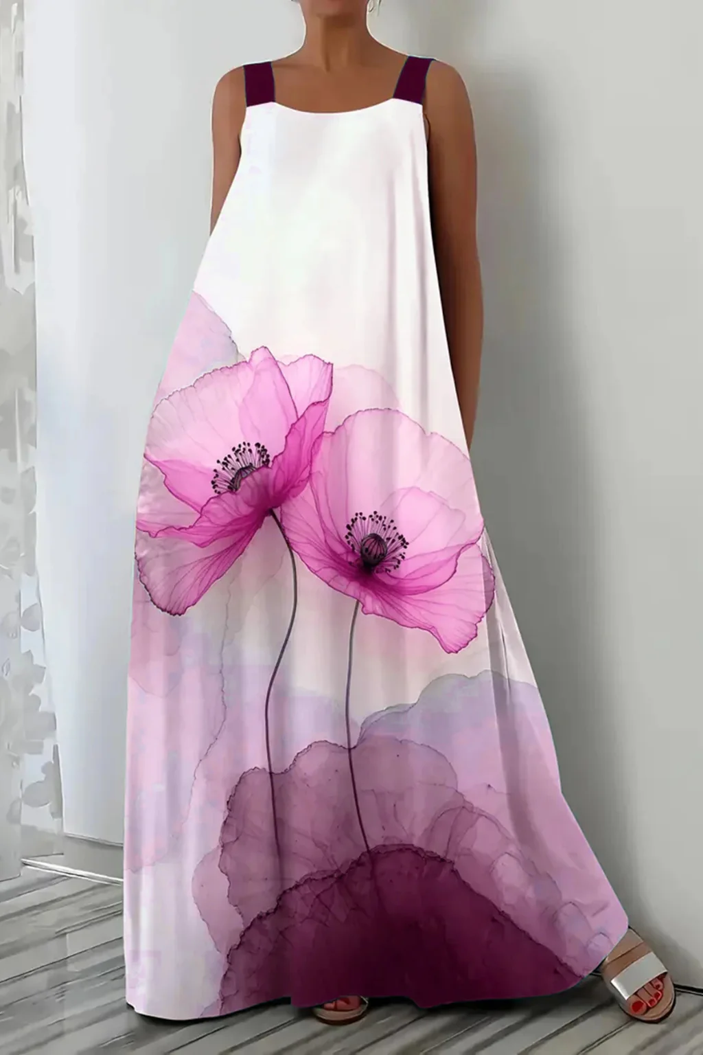 Mabel | Women Floral Print Sleeveless Summer Maxi Dress - Image 6