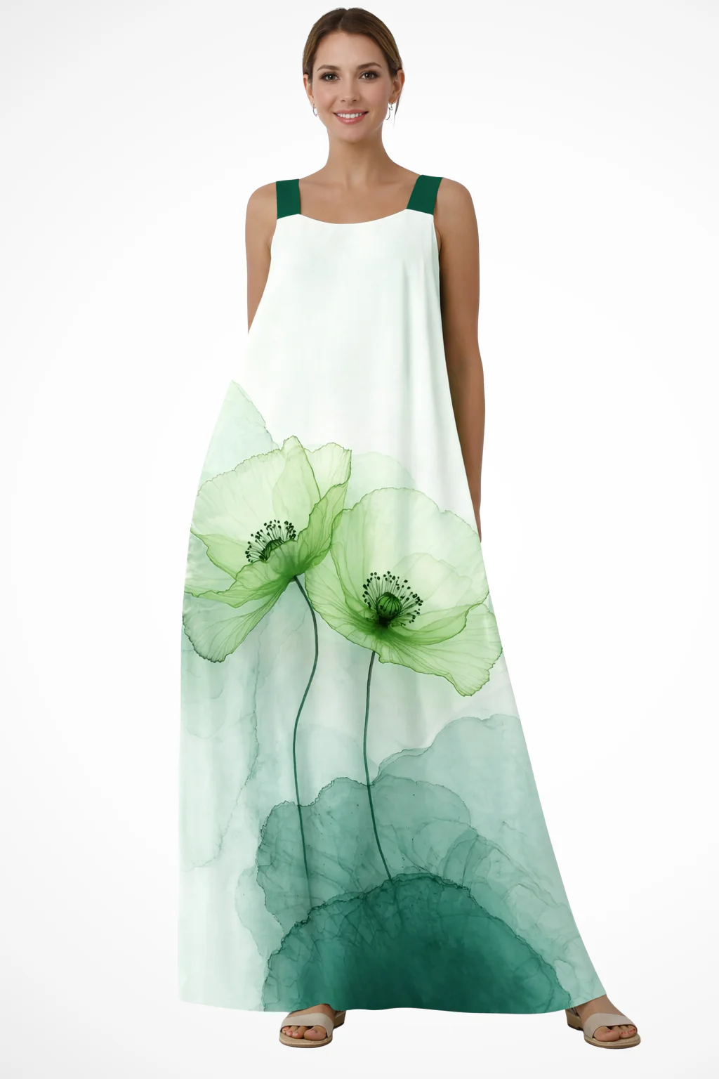 Mabel | Women Floral Print Sleeveless Summer Maxi Dress - Image 7