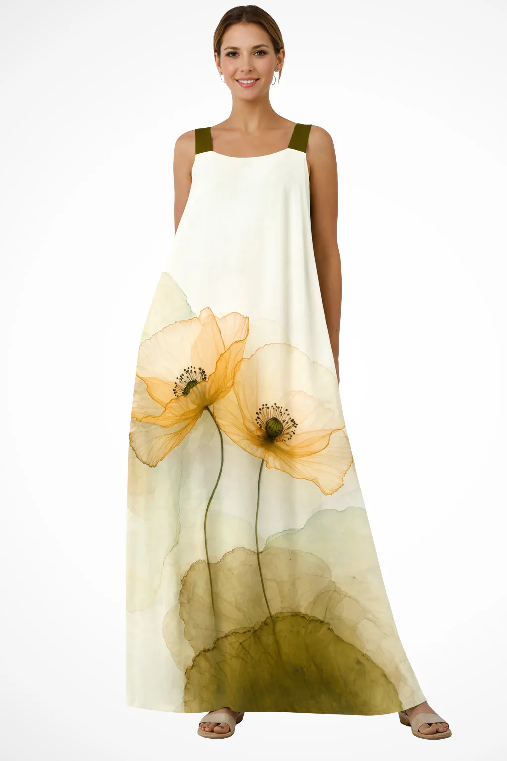 Mabel | Women Floral Print Sleeveless Summer Maxi Dress - Image 9