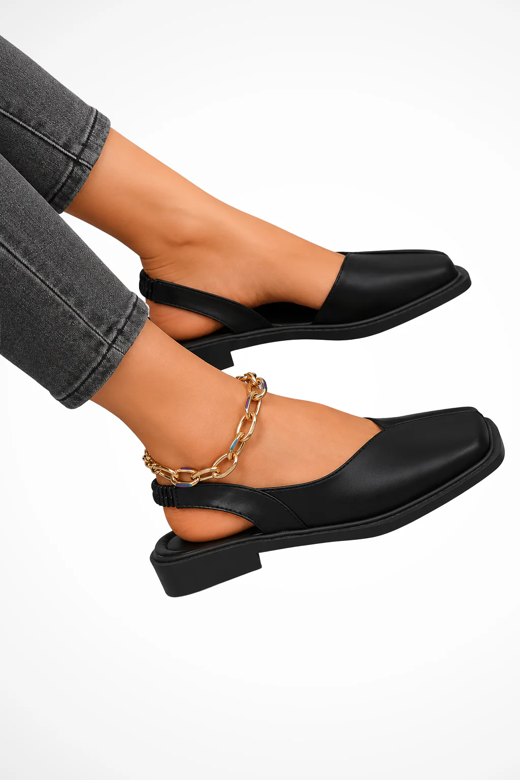 Margot | Women Orthopedic Square Toe Slingback Flats - Image 4