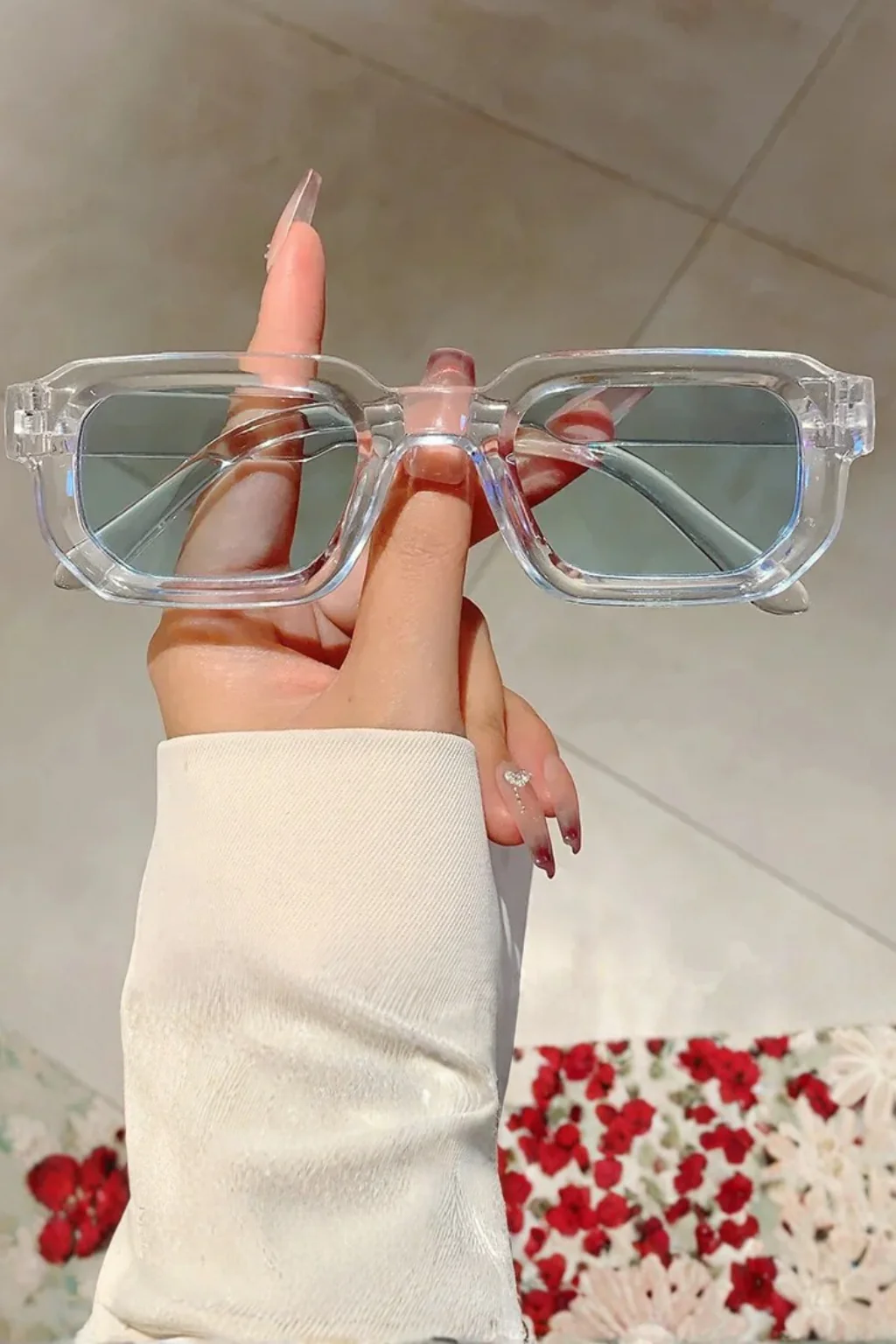 Millicent | Women Rectangle Frame Retro Sunglasses - Image 8