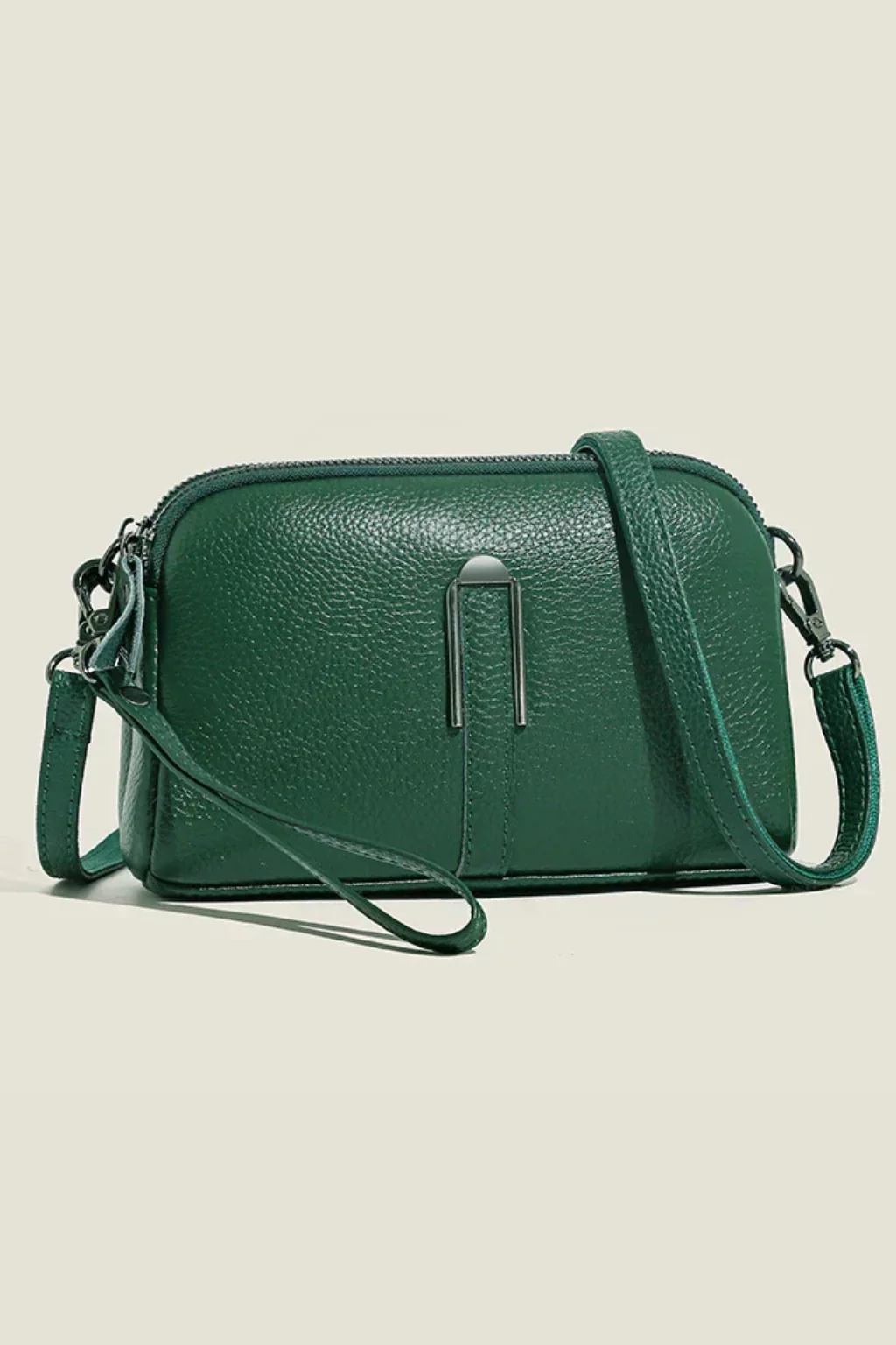 Pella | Women Compact Double Zip Crossbody Shoulder Bag - Image 4