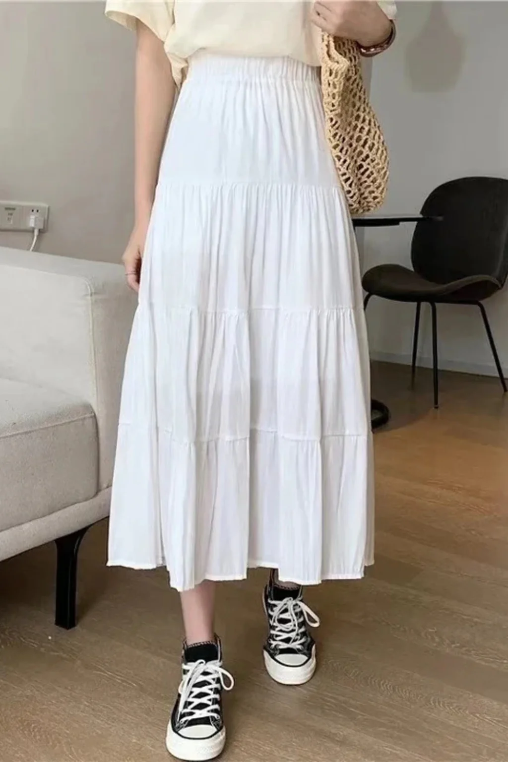 Penelope | Women High Waist Tiered Flowy Maxi Skirt - Image 4