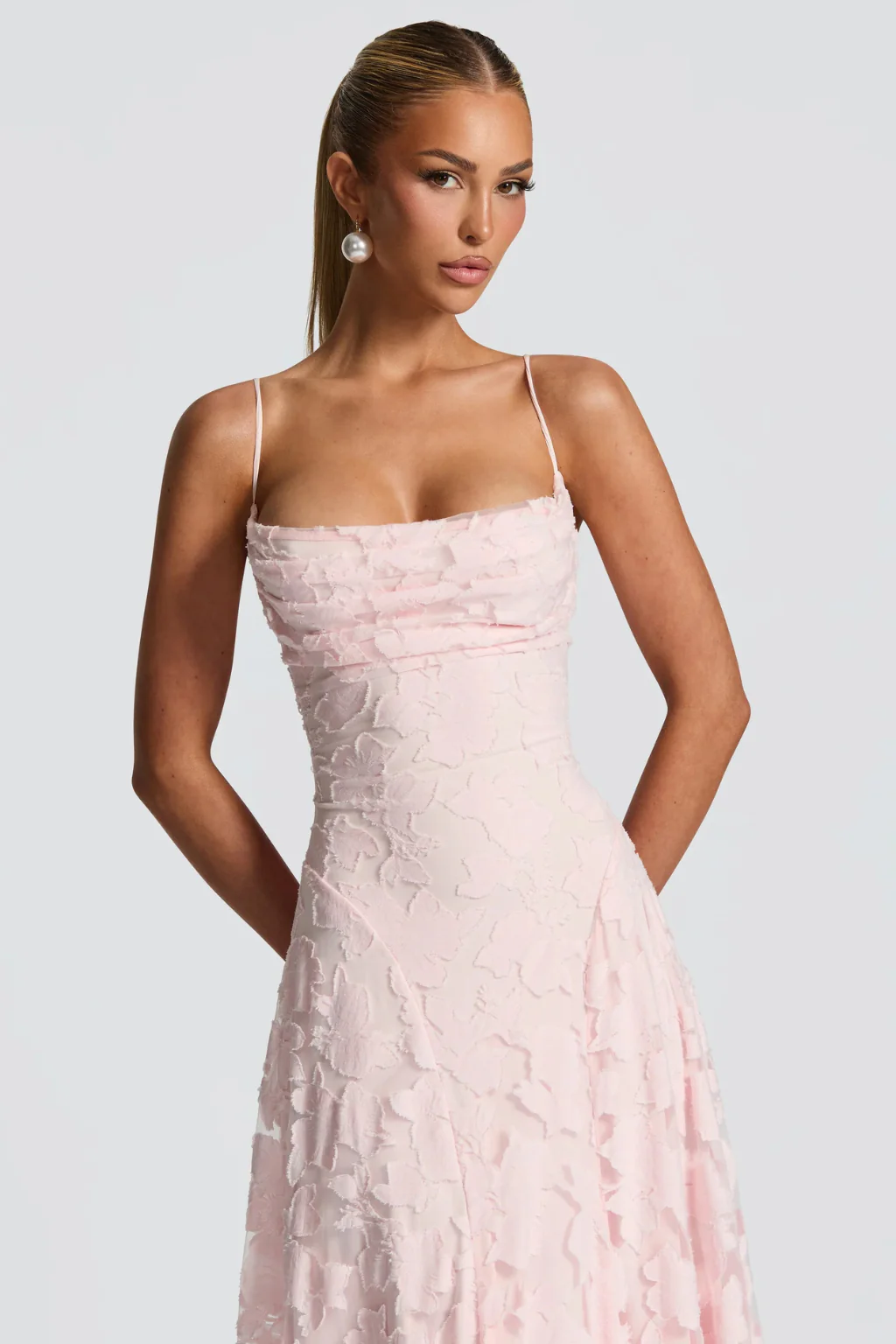 Persephone | Women Floral Brocade Cami Strap Wedding Guest Maxi Dress - Image 20