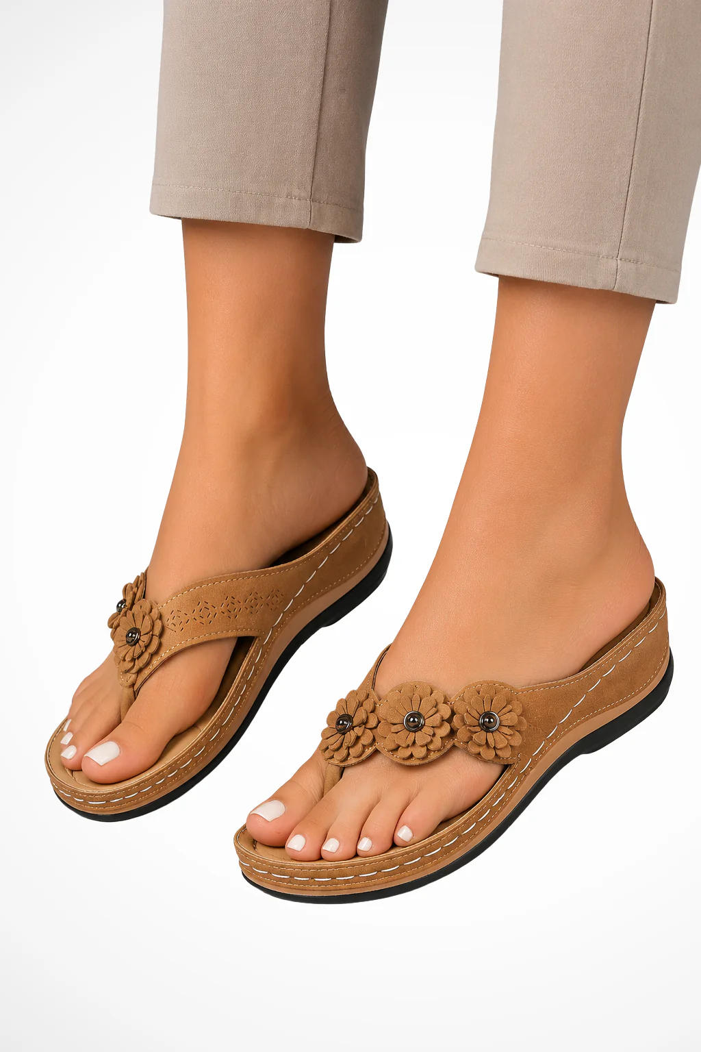 Posy | Women Orthopedic Floral Detail Toe Post Sandals