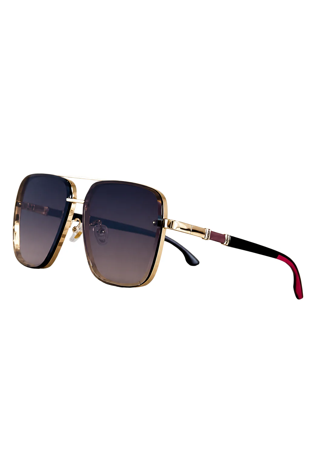 Raffy | Aviator Sunglasses with Gold Metal Frame and Gradient Lens - Image 4