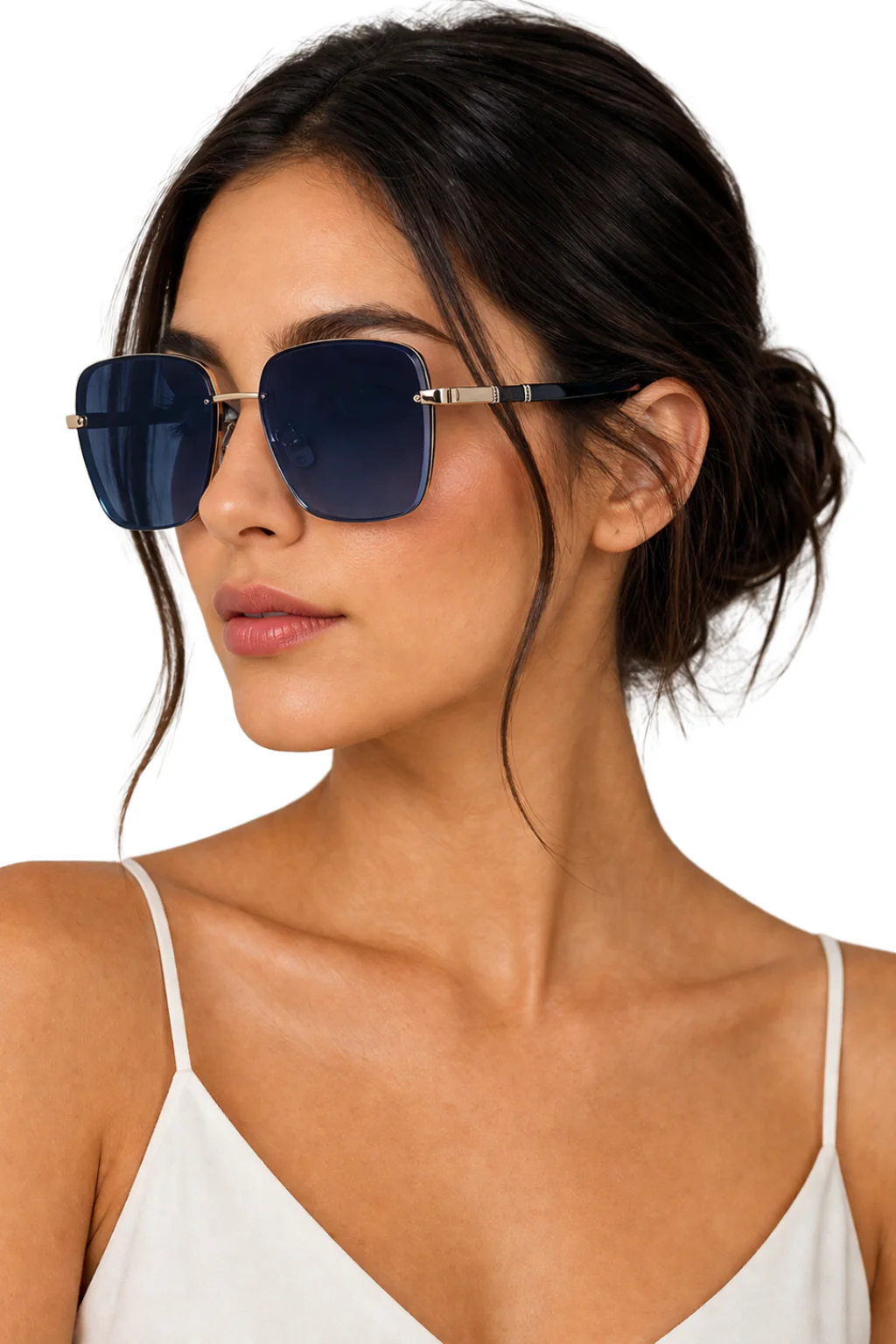 Raffy | Aviator Sunglasses with Gold Metal Frame and Gradient Lens - Image 5