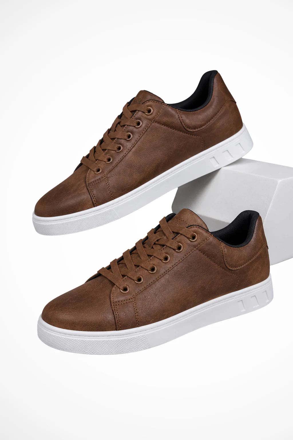 Reginald | Men Lace Up Leather Orthopedic Sneakers - Image 4