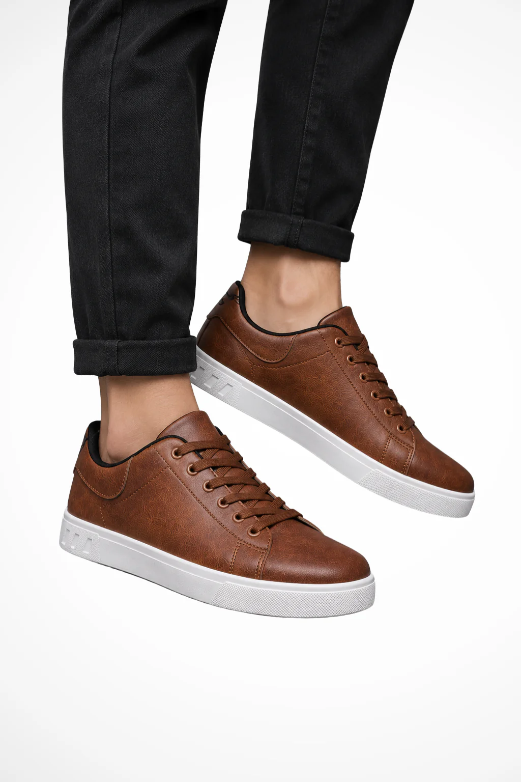 Reginald | Men Lace Up Leather Orthopedic Sneakers - Image 6