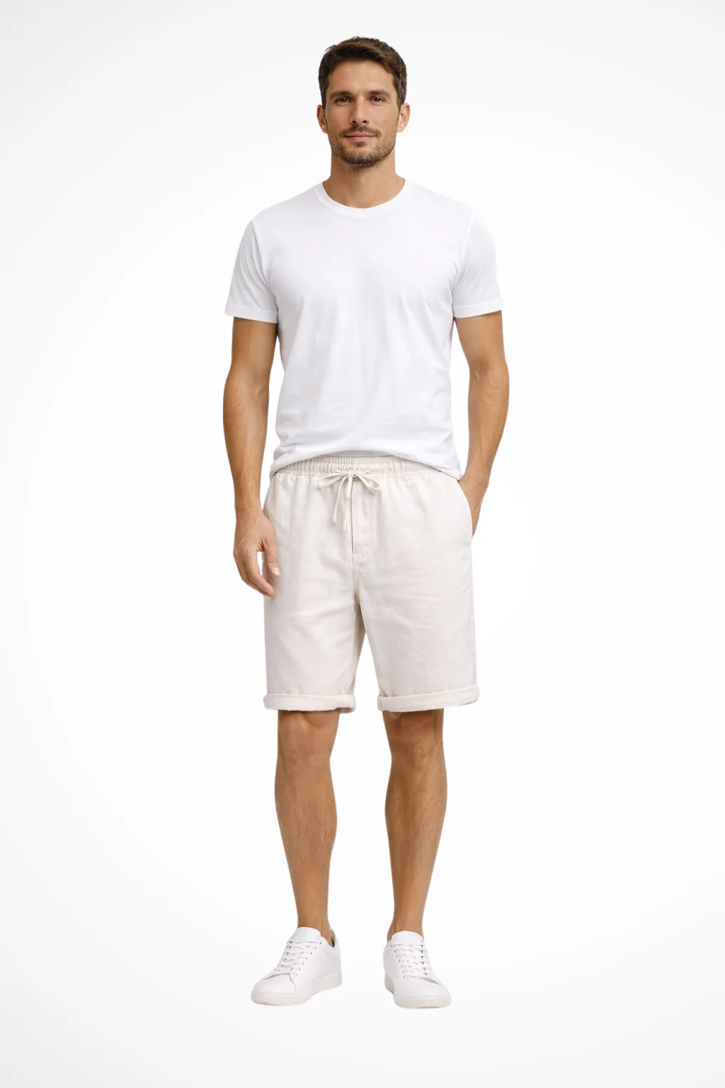 Ridley | Men Drawstring Elasticated Waist Side Pocket Casual Shorts - Image 3