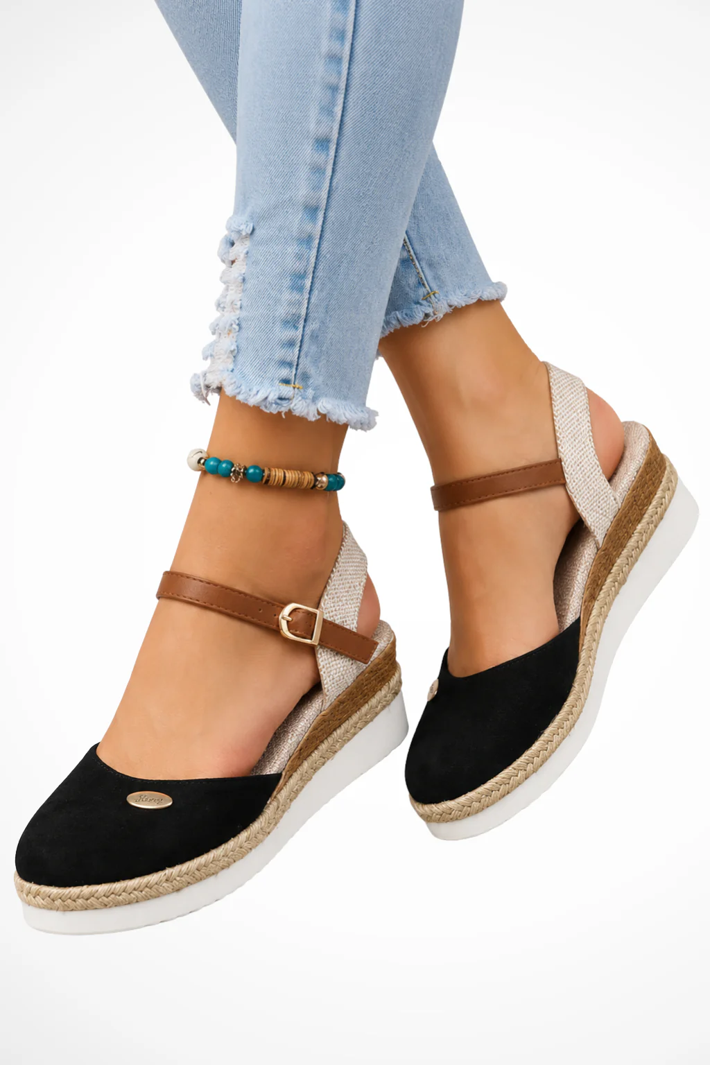 Rosalind | Women Ankle Strap Closed Toe Orthopedic Espadrille Wedges - Image 5
