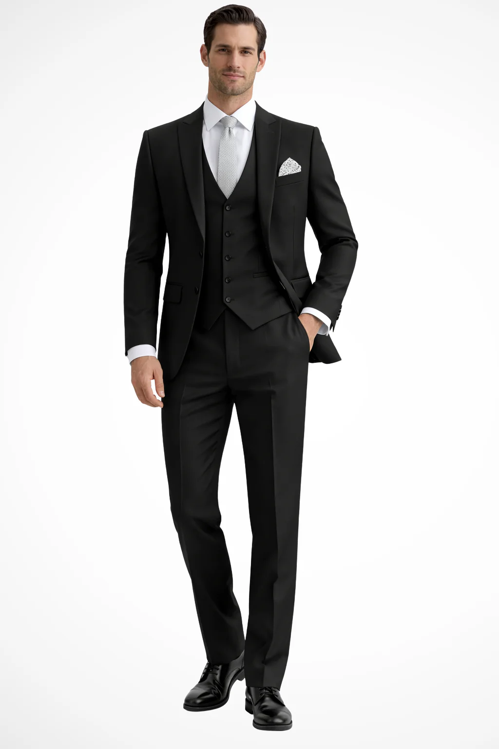 Rupert | Men Slim Fit Peak Lapel Three Piece Wedding Guest Suit - Image 5