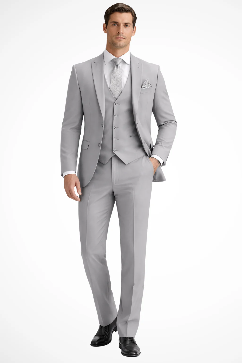 Rupert | Men Slim Fit Peak Lapel Three Piece Wedding Guest Suit - Image 7