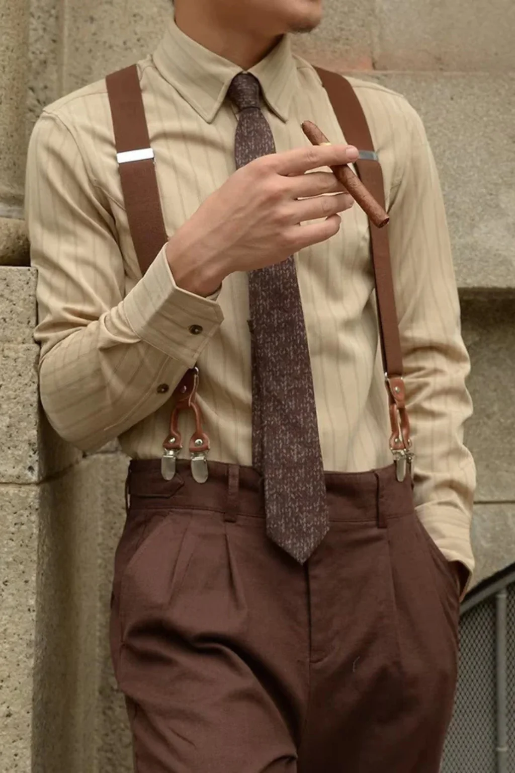 Rupert | Men Striped Long Sleeve Button Down Formal Shirt - Image 4