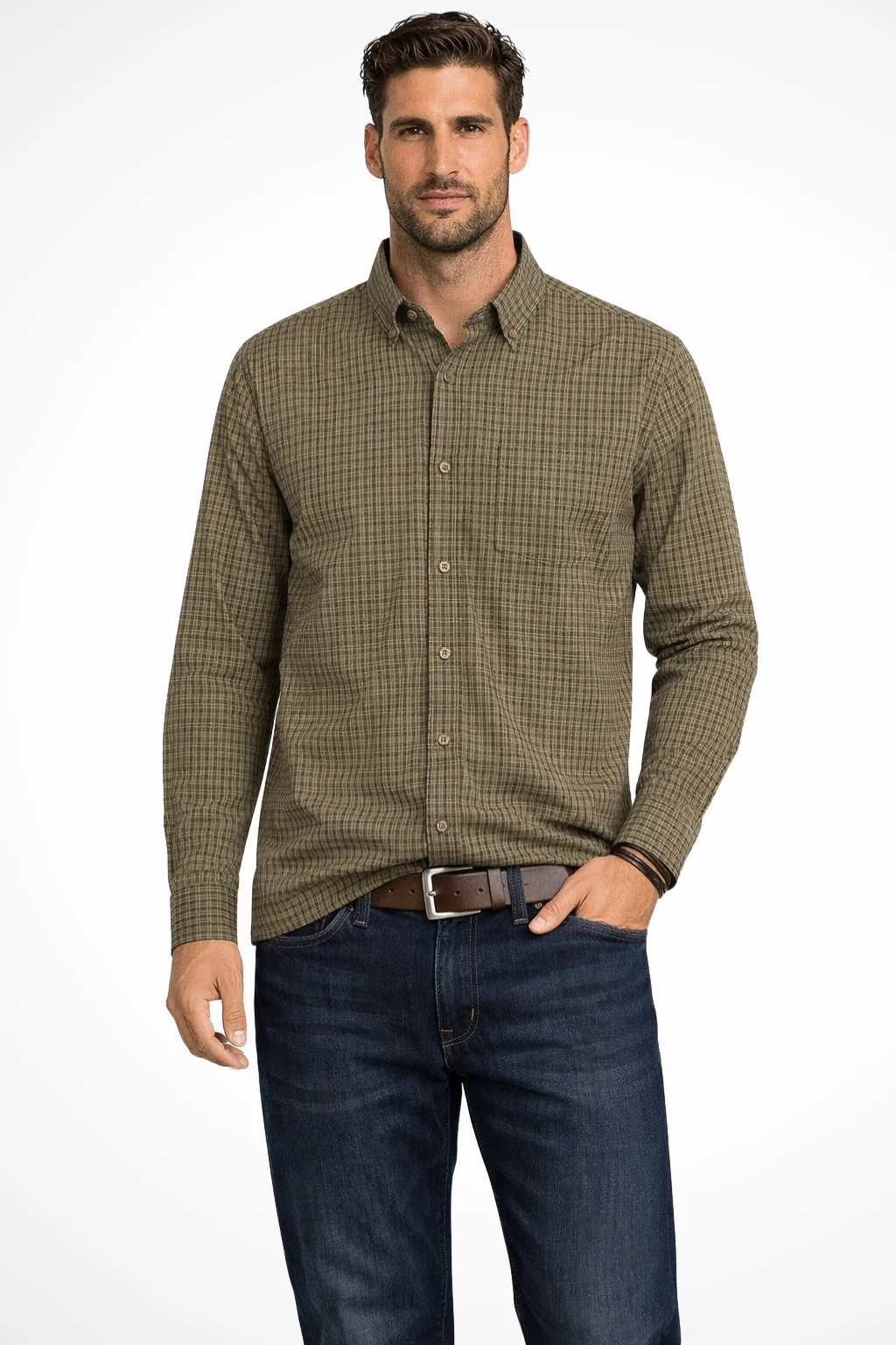 Rupert | Men Striped Long Sleeve Button Down Formal Shirt - Image 6