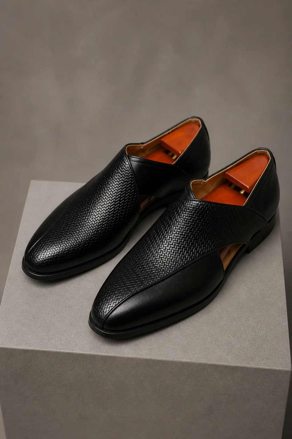 Sebastian | Men Leather Slip On Fisherman Sandals with Cross Strap Detail - Image 6