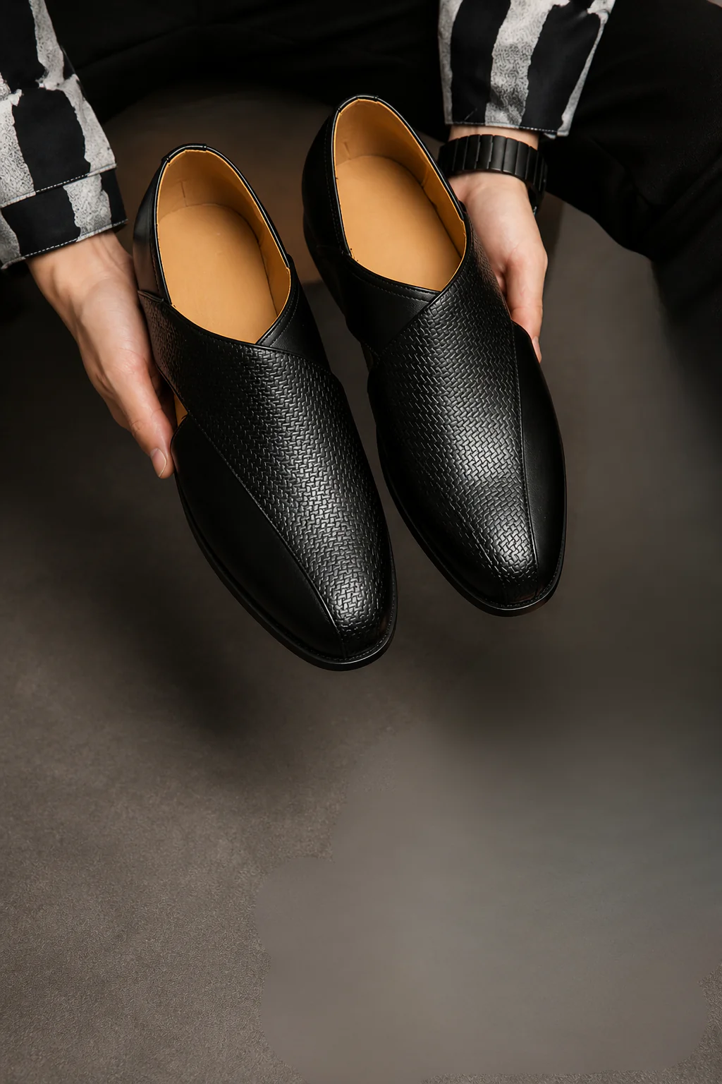 Sebastian | Men Leather Slip On Fisherman Sandals with Cross Strap Detail - Image 9