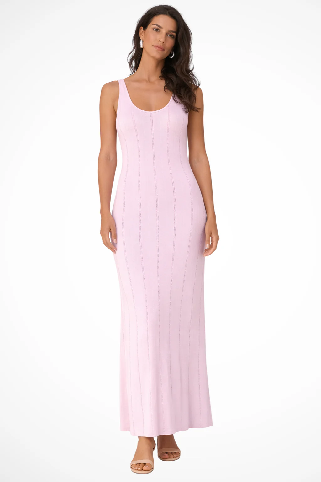 Serena | Women Sleeveless Knit Maxi Summer Wedding Guest Dress - Image 5