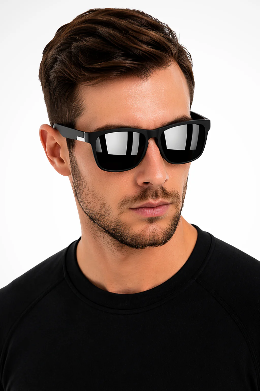 Stirling | Men Flat Top Square Mirror Lens Sport Sunglasses - Image 11