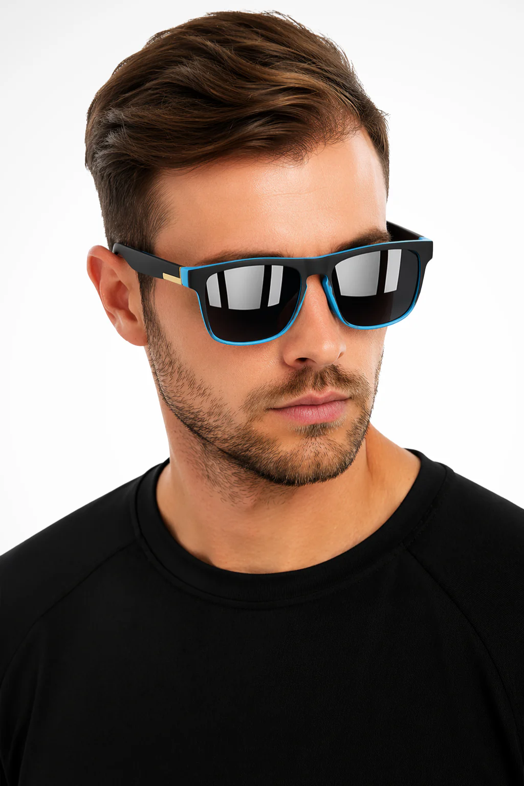 Stirling | Men Flat Top Square Mirror Lens Sport Sunglasses - Image 13