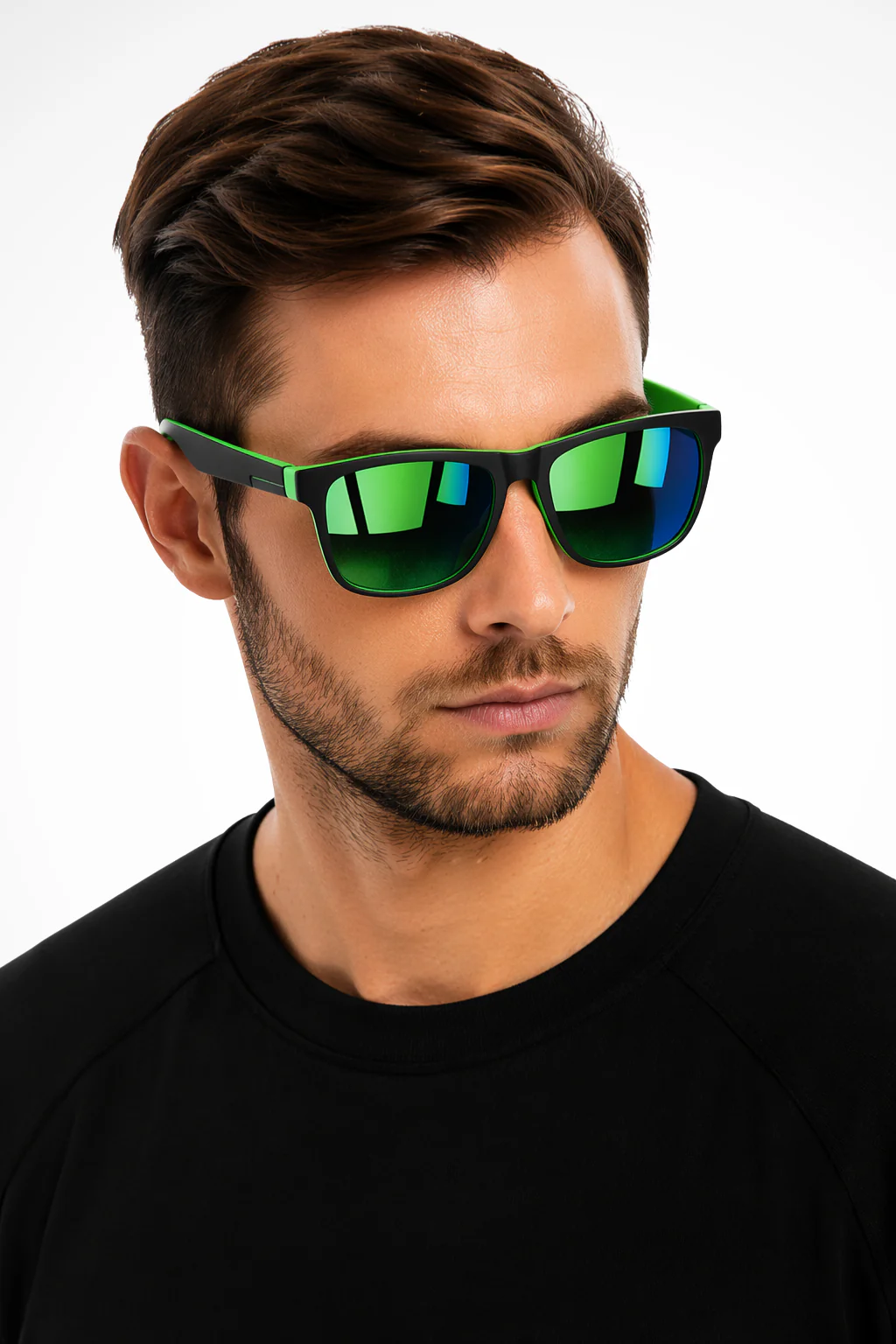 Stirling | Men Flat Top Square Mirror Lens Sport Sunglasses - Image 5