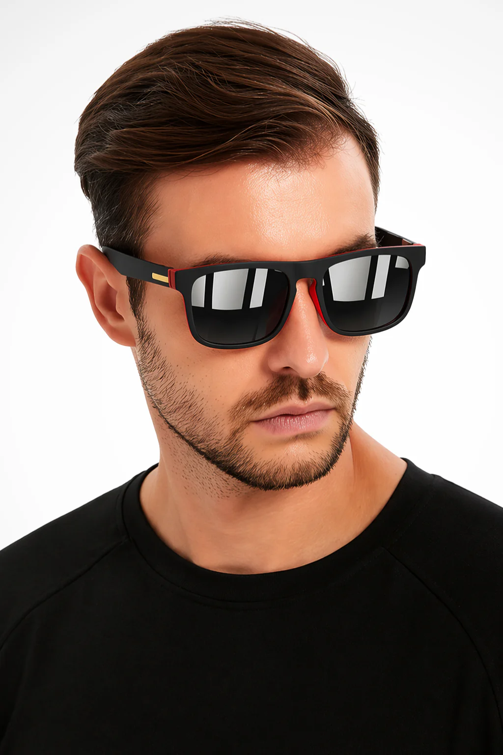 Stirling | Men Flat Top Square Mirror Lens Sport Sunglasses - Image 7