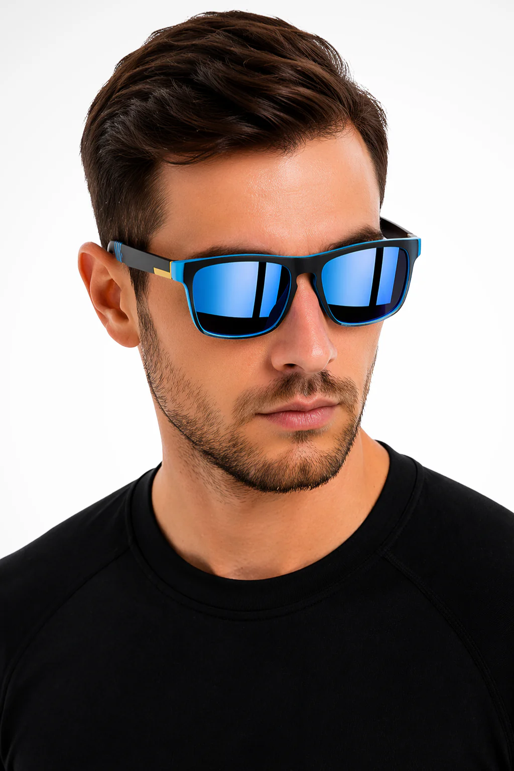 Stirling | Men Flat Top Square Mirror Lens Sport Sunglasses - Image 9