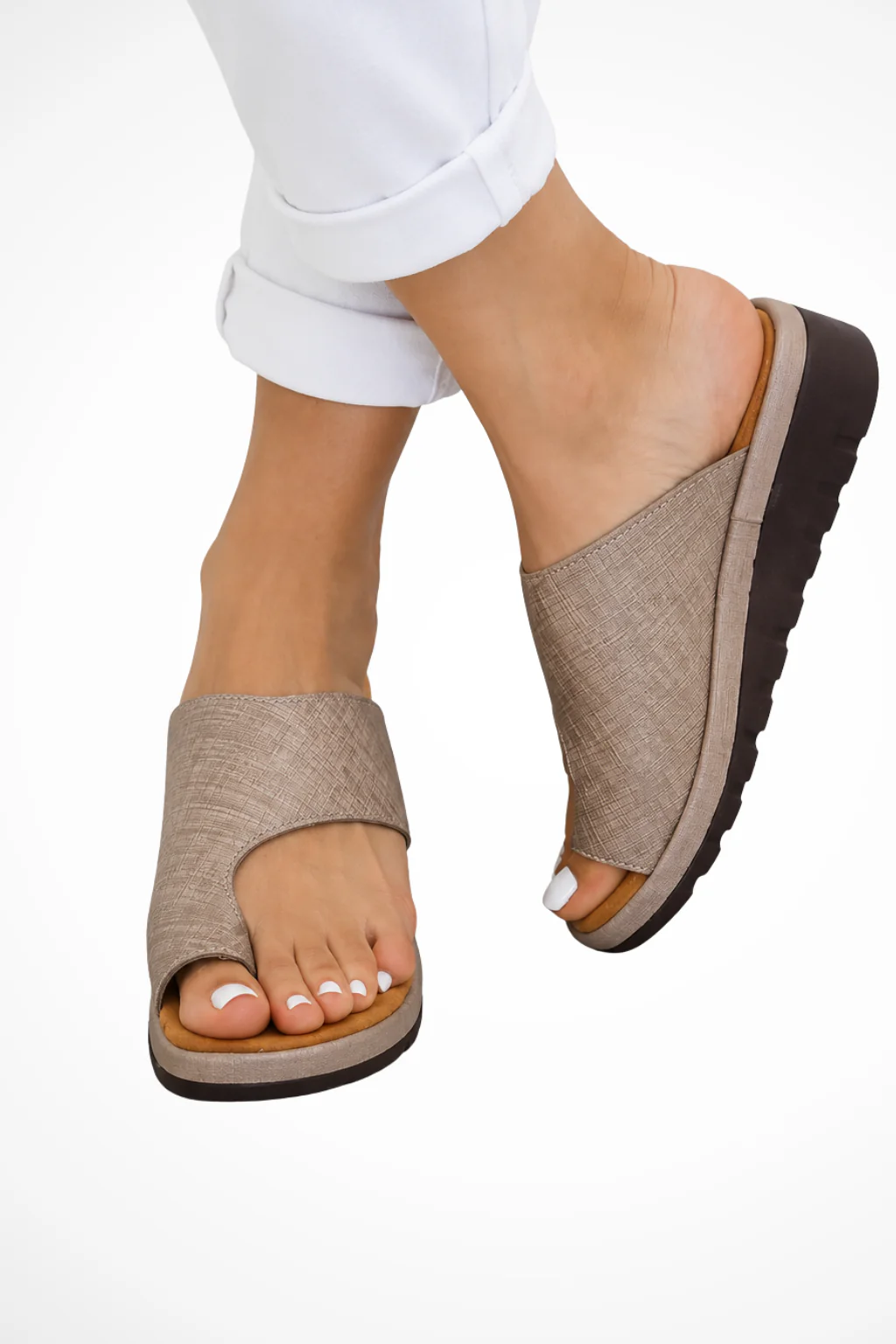 Tabitha | Women Orthopedic Toe Loop Wedge Sandals - Image 4