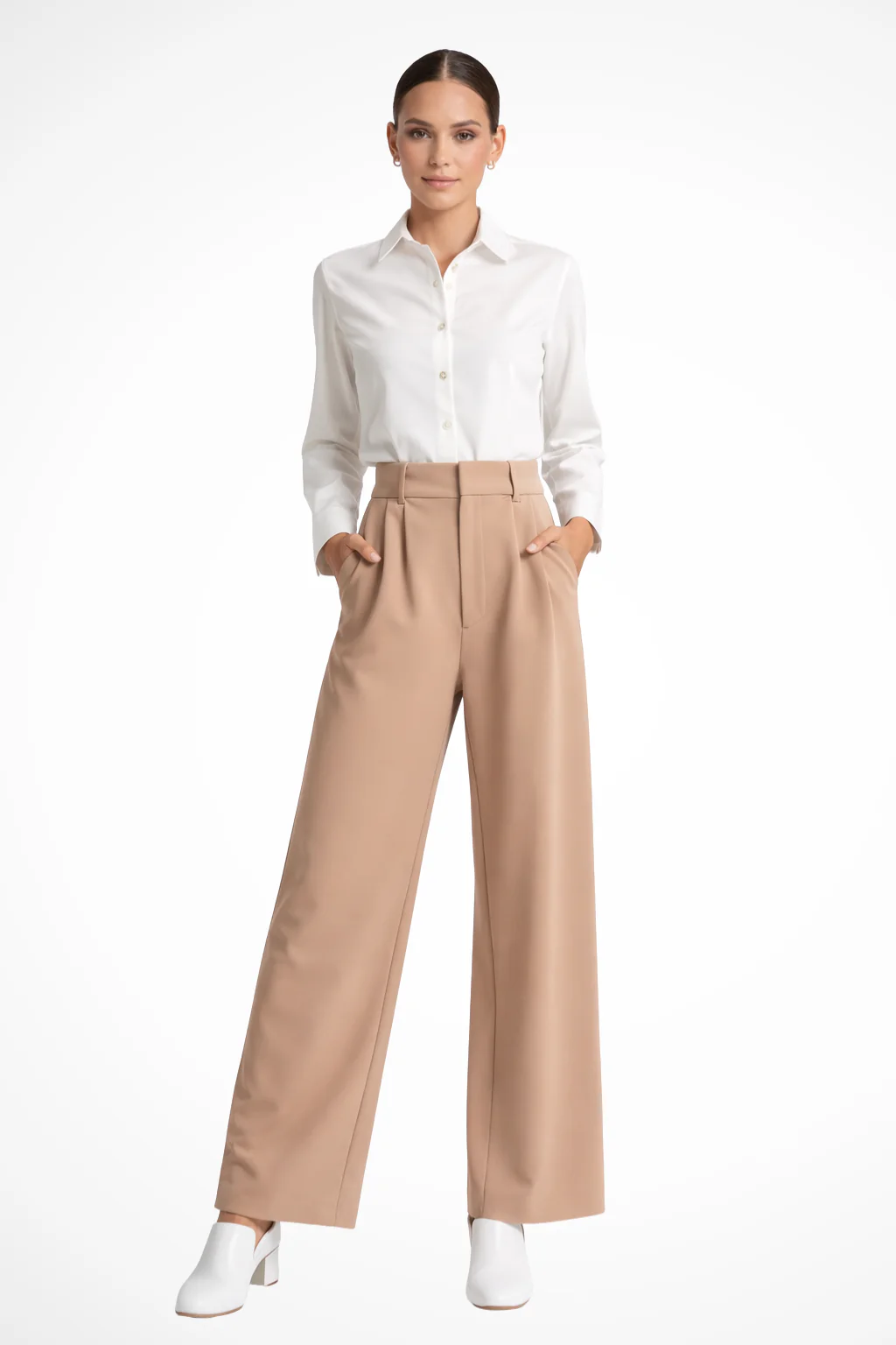 Zanira | Women Wide Leg High Waisted Trousers - Image 10
