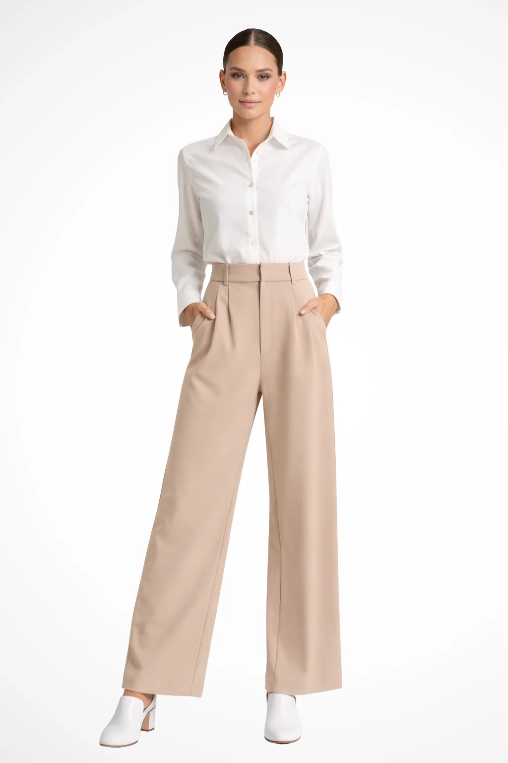 Zanira | Women Wide Leg High Waisted Trousers - Image 16