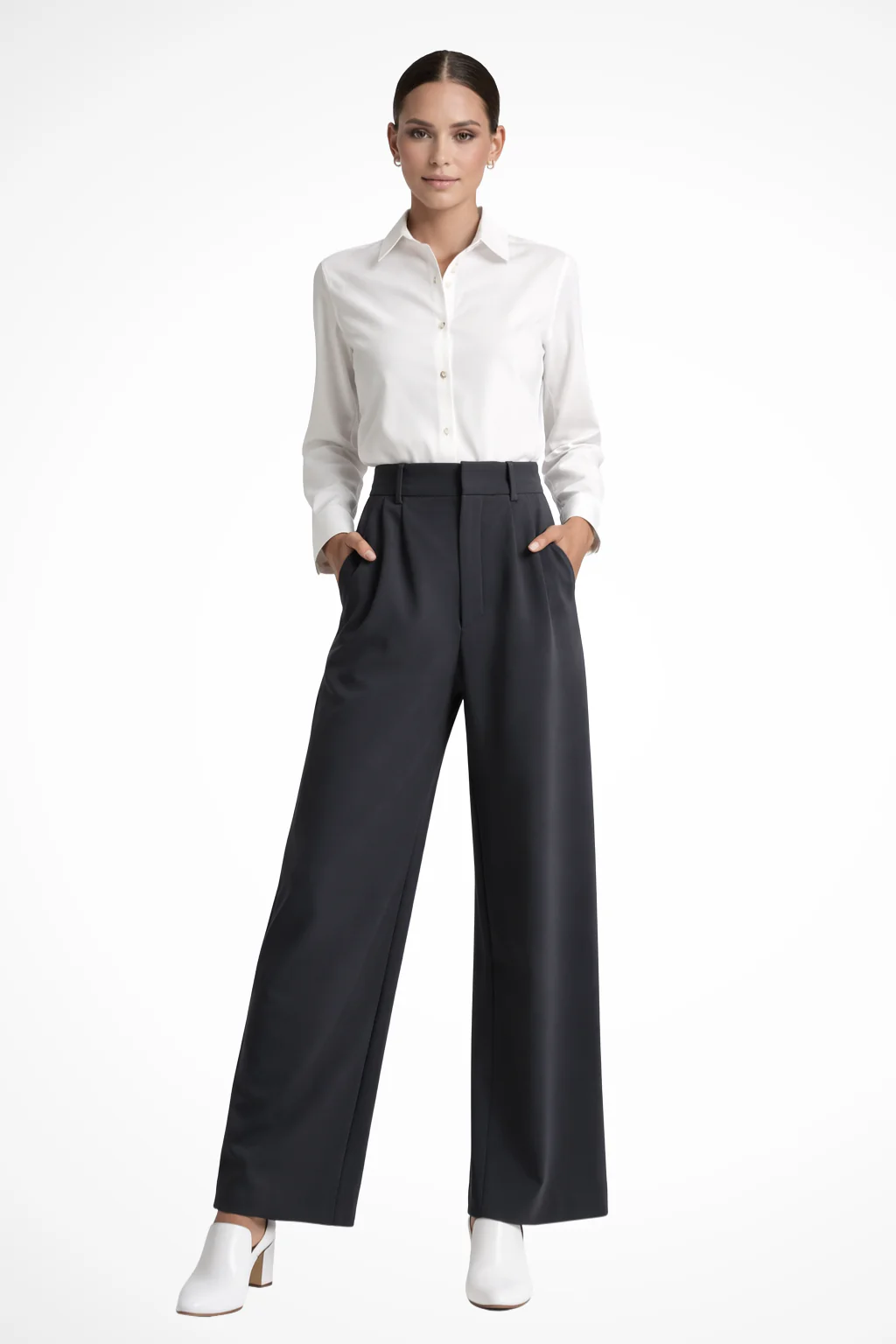 Zanira | Women Wide Leg High Waisted Trousers - Image 19