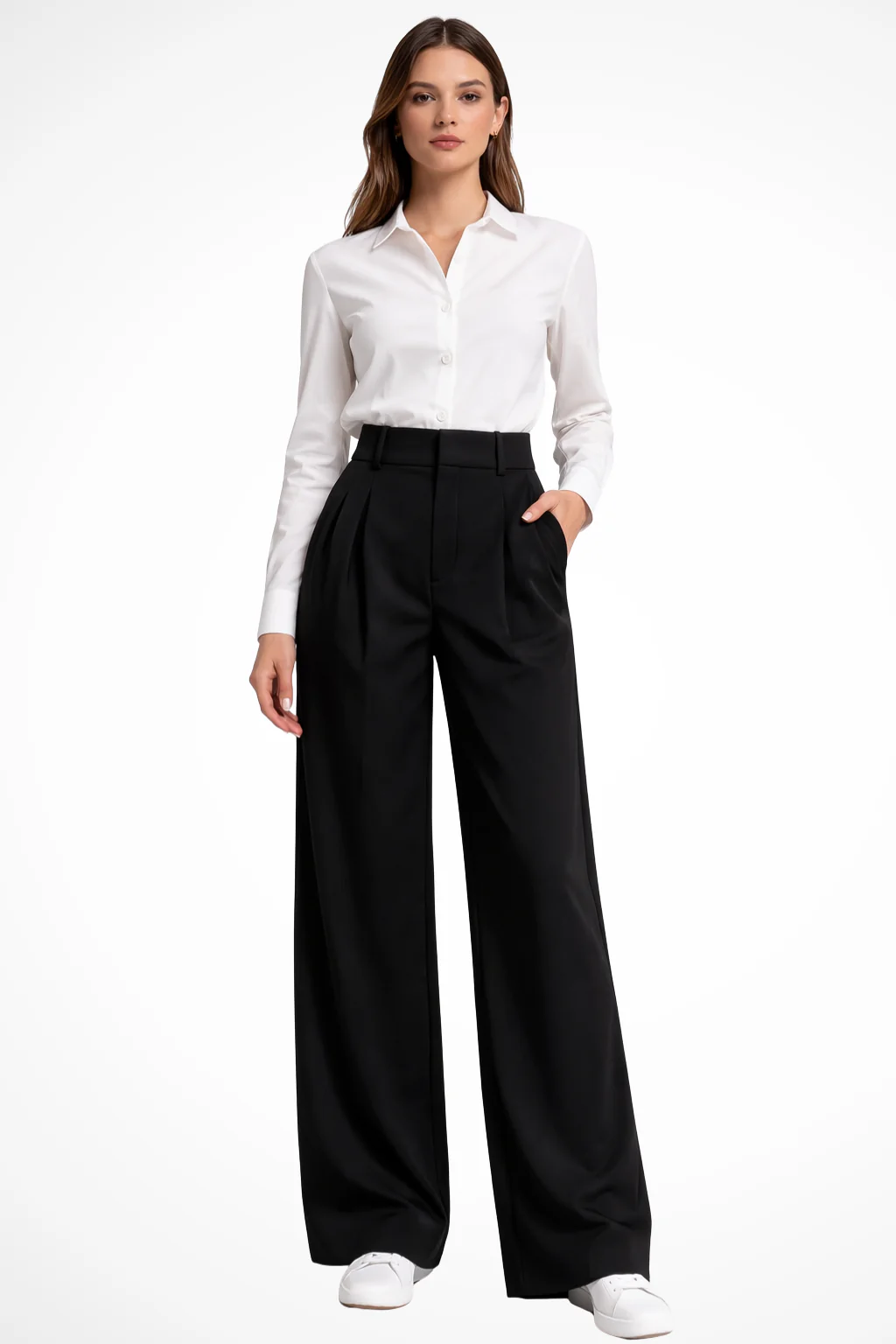 Zanira | Women Wide Leg High Waisted Trousers - Image 7